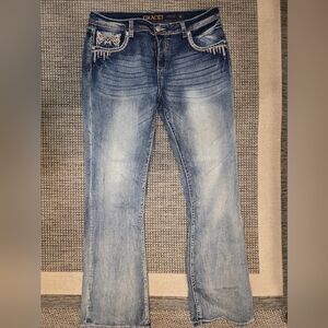 Grace Easy Fit Denim Jeans with Orange Stitching